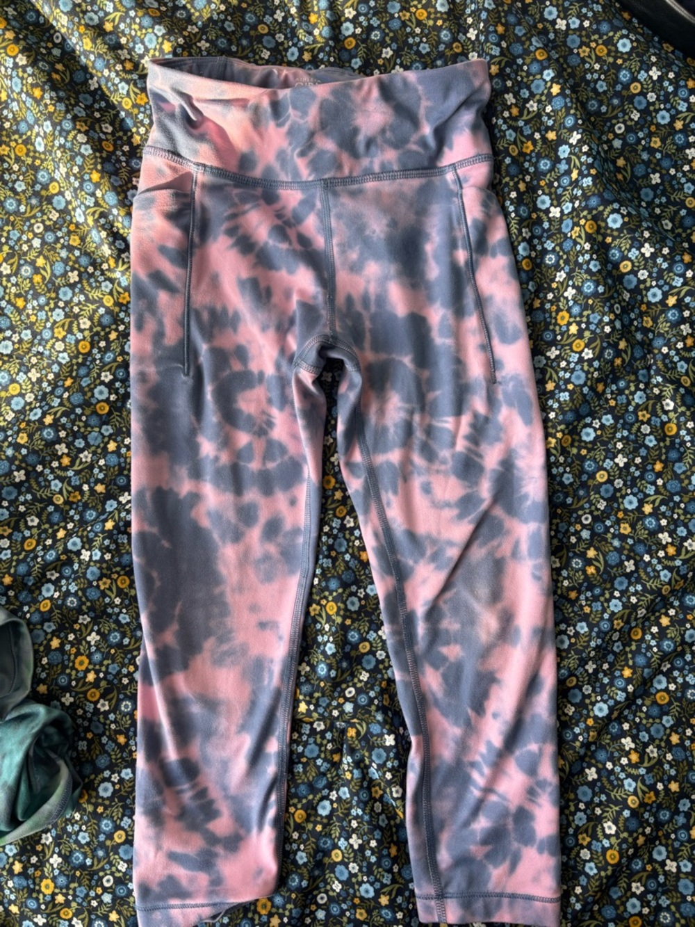 Athleta Pink and Gray Tie-Dye Girls' Leggings